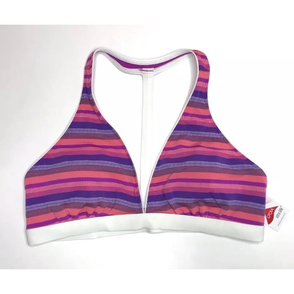 Athleta Other - Athleta Swim Suit Bikini XL Top NEW Stripped